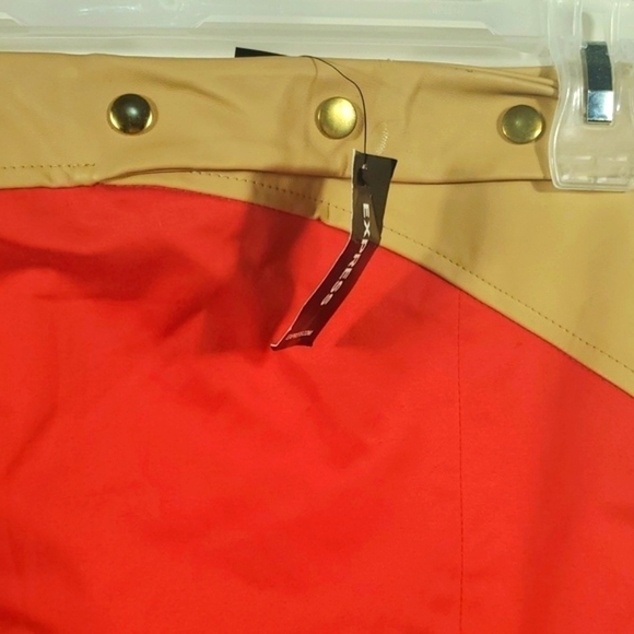 NWT Express Size 12 Red Tan Mini Skirt | High Rise Multicolor Workwear - Picture 3 of 15